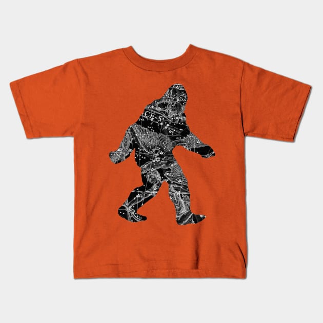 Celestial Sasquatch Kids T-Shirt by ACE5Handbook